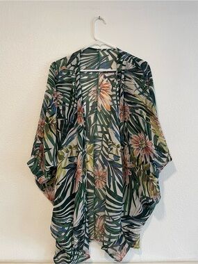 Tropical Floral Sheer Kimono